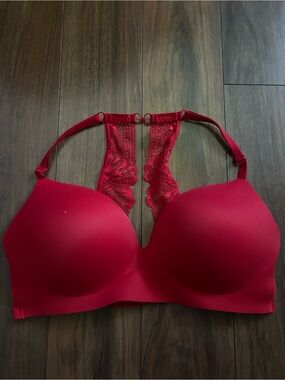 Victoria's Secret Red Lace Racerback T-Shirt Bra